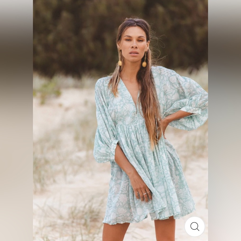 Daughter of India Kyra Mini Dress in Jade